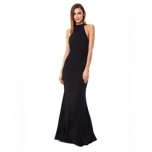 Jarlo London Caden Halter Neck Maxi Dress in Black UK 12 / US 8 Gown Formal